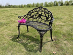 Mandolin Outdoor Park Garden Chair, All Chair Anti Rust Cast Aluminum Patio - Image 5