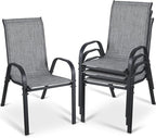 MAMIZO Patio Dining Chairs, Stackable All Weather Teslin Chair, Heavy Duty by MAMIZO