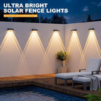 NIORSUN Solar Fence Lights, 24 Pack Deck Light, Led Lights Warm White Outdoor - Image 2