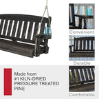 Amish Casual Heavy Duty 800 Lb Mission Treated Porch Swing - Image 4