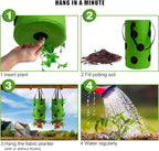 2 Pack Green Upside Down Tomato & Herb Planter, Outdoor Hanging Durable - Image 6