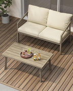Patio Coffee Table, Never-Rust Aluminum Outdoor Coffee Table - Image 2