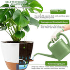 2 Pack 10 inch Plant Pots, Plastic Self Watering Planters - Image 3