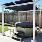 PURPLE LEAF 10' x 10' Outdoor Aluminum Pergola White Heavy-Duty Retractable by Unknown