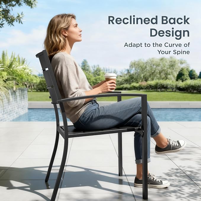 PHI VILLA 7 Pieces Outdoor Patio Dining Set - Image 3