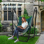 Hammock Chair with Stand, Heavy-Duty Hanging Chair with Stand, - Image 2