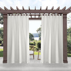 Exclusive Home Cabana Solid Indoor/Outdoor Light Filtering Hook-and-Loop Tab by Exclusive+Home