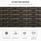 Outsunny 29 Gallon Patio Wicker Storage Bench, Outdoor PE Rattan Patio Furniture - Image 4