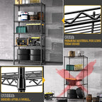 1250 lbs 5 Tier Shelf Metal Storage Shelves Shelving Wire Rack Heavy Duty - Image 5