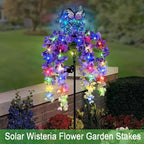 Solar Lights Outdoor Pathway, Wisteria Flower Garden Stakes, Colorful LED Lights - Image 4