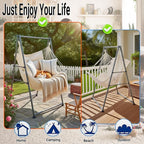 Hammock Chair Stand with X-Large Swing Chair with Footrest，Anti-Tip Thickened - Image 7