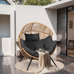 JAMFLY Egg Chair Wicker Outdoor Chairs, Oversized Patio Chair Oversized Lounger - Image 3