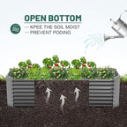 Land Guard 2 Pack 8×4×2ft Galvanized Raised Garden Bed Kit, Galvanized Planter - Image 3