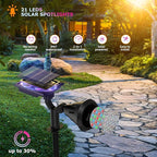 Color Changing Solar Spot Lights Outdoor, 21 LEDs Brightness Solar Pathway - Image 2
