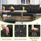 6-Piece Patio Furniture Set, Outdoor Sectional Sofa - Image 3
