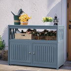 Greesum 2-Tier Outdoor Storage Cabinet in Acacia Wood, - Image 2