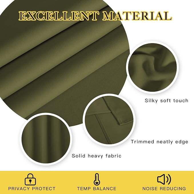 NICETOWN 95 inches Patio Door Curtains - Image 4