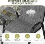 UDPATIO Patio Chairs Set of 2, Stackable Outdoor Dining Chairs - Image 5