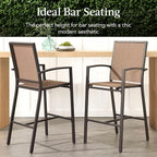 Best Choice Products Outdoor Bar Stools Set of 2, Bar Height, Patio Furniture - Image 3