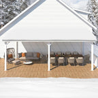 AECOJOY 20' x 10' White Gazebo Outdoor Pergola - Image 6