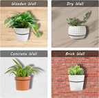 2-Pack 4 inch Flower Pot Holder Ring, Wall Mounted Metal Planter Hanger - Image 7