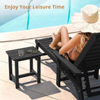 LUE BONA Outdoor Side Table, HDPS Small Outdoor Adirondack Side Tables - Image 3