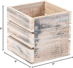 Wood Planter Box with Wine Crate Styled, 5 Inch Square, Plastic Liner, Garden - Image 9