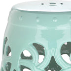 Safavieh Imperial Vine Ceramic Decorative Garden Stool, Light Blue - Image 4