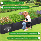 POILKMNI 12x2x1ft Fabric Raised Garden Bed - Image 3
