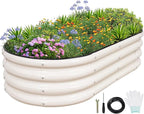 1MORE Galvanized Raised Garden Bed- Planter Garden Boxes Outdoor, Raised Beds by 1MORE