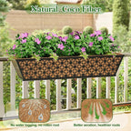 SPECILITE 24" Window Boxes Planters, Heavy Duty Metal Railing Planter Boxes - Image 2