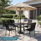 Tangkula 37" Metal Patio Dining Table - Image 5
