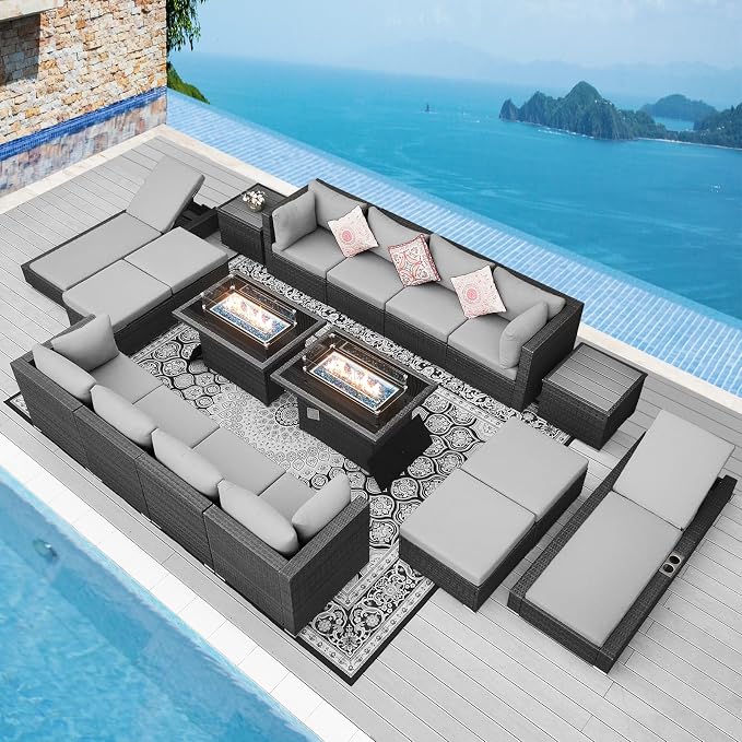 NICESOUL 18 Piece Patio Furniture Set by NICESOUL