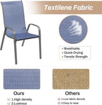 TLSUNNY Patio Chairs, Stackable Textilene Outdoor Dining Furniture - Image 5