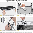 Anbte 2ft Folding Grill Table, Adjustable Height Max 27.5" Aluminum Camping - Image 9