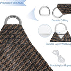 E&K Sunrise 17' x 17' x 17' Sun Shade Sail Triangle Canopy Shade Cover UV Block - Image 4