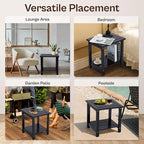 2-Tier Adirondack Side Table – Weather Resistant Wooden End Table, Rectangular - Image 5