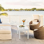 LUE BONA Outdoor Coffee Table Rectangle, HDPS Patio Coffee Tables - Image 2