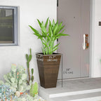 Outsunny Tall Planter for Outdoor Plants Set of 3, 28 Inch Taper Planter - Image 3