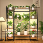 Plant Stand Indoor with Grow Lights, 6 Tiered Metal Plant Shelf, Corner Plant - Image 2