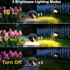 Solar Landscape Spotlights Outdoor Waterproof IP67, Warm White LED Spot Lights - Image 5