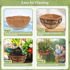 2 Pack 10 inch Metal Hanging Baskets - Image 4