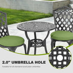 NUU GARDEN 3-Piece Patio Bistro Set Outdoor Cast Aluminum Bistro Table and - Image 9