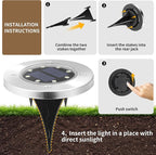 SOLPEX 20 Pack Solar Ground Lights Waterproof, Solar Powered Garden Lights - Image 4