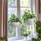 T4U 8 Inch Hanging Planters for Indoor Plants, 2 Pack Hanging Planter, Hanging - Image 3