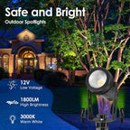 ALOVECO Low Voltage Landscape Lights, 6 Pack LED Spot Lights Outdoor - Image 5