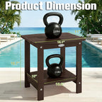 Y&M Outdoor Side Table, HIPS Adirondack Small Double Layer Table, Waterproof - Image 3