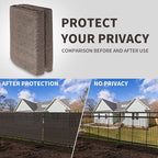 LOVE STORY Custom Size 2'6''x9' Brown Balcony Privacy Screen, UV Block Privacy - Image 5
