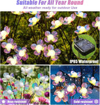 Solar Garden Lights Outdoor, New Upgraded 4-Pack Firefly Solar Lights - Image 7