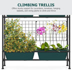 OYEAL Raised Garden Bed with Legs & & Trellis 32" Tall Vertical Herb Garden - Image 4